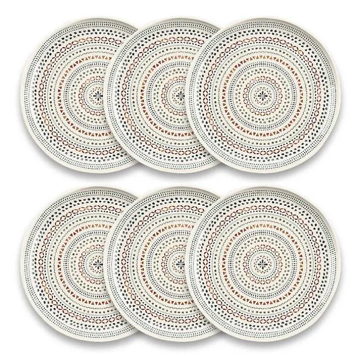 Multicolor Melamine Malena Dinner Plates, Set of 6
