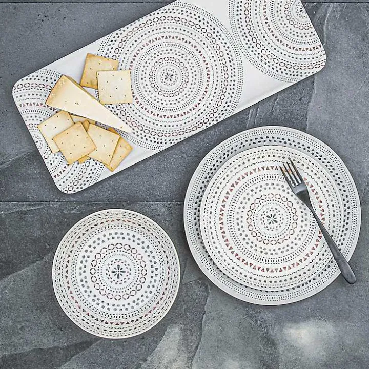 Multicolor Melamine Malena Dinner Plates, Set of 6