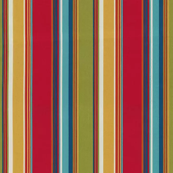 Multicolor Striped Outdoor Bench Cushion