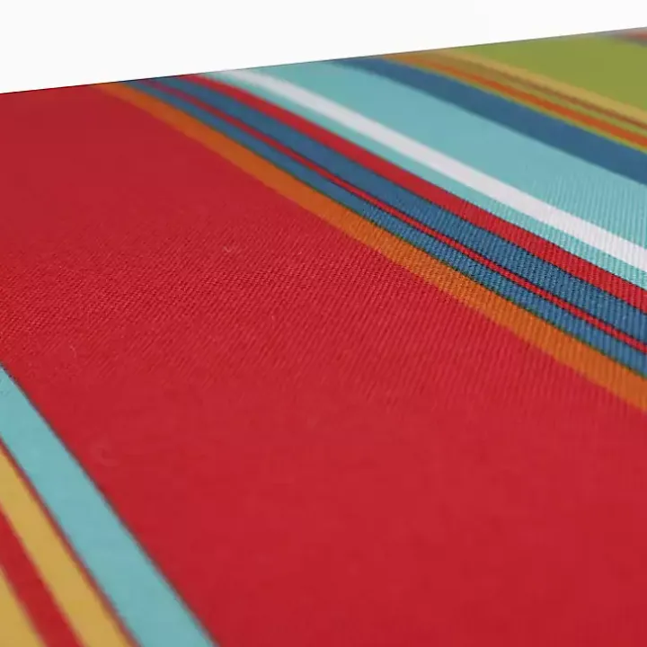 Multicolor Striped Outdoor Bench Cushion