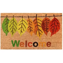 Multicolor Welcome Fall Leaves Doormat, 36x24 in.