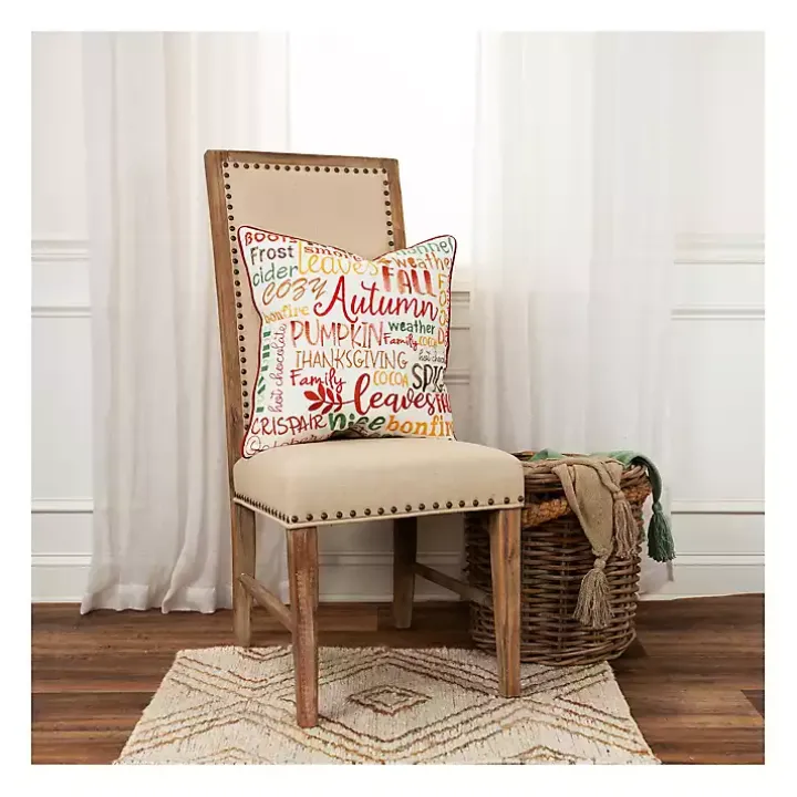 Multicolored Sentiment Harvest Throw Pillow