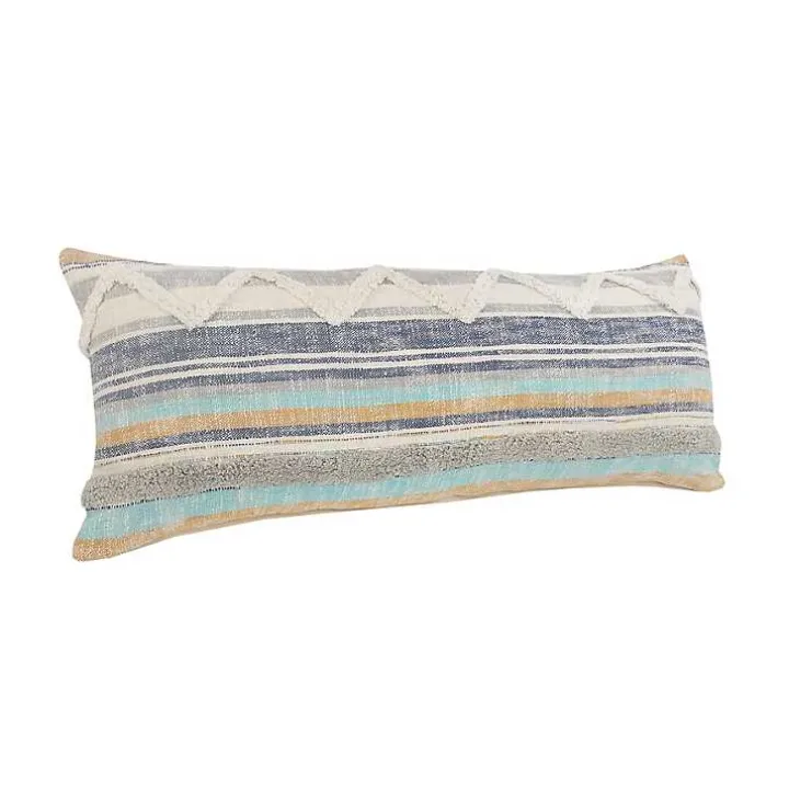 Myrtle Tufted Stripes Lumbar Pillow