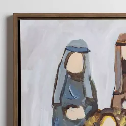 Nativity Neutral Canvas Wall Plaque