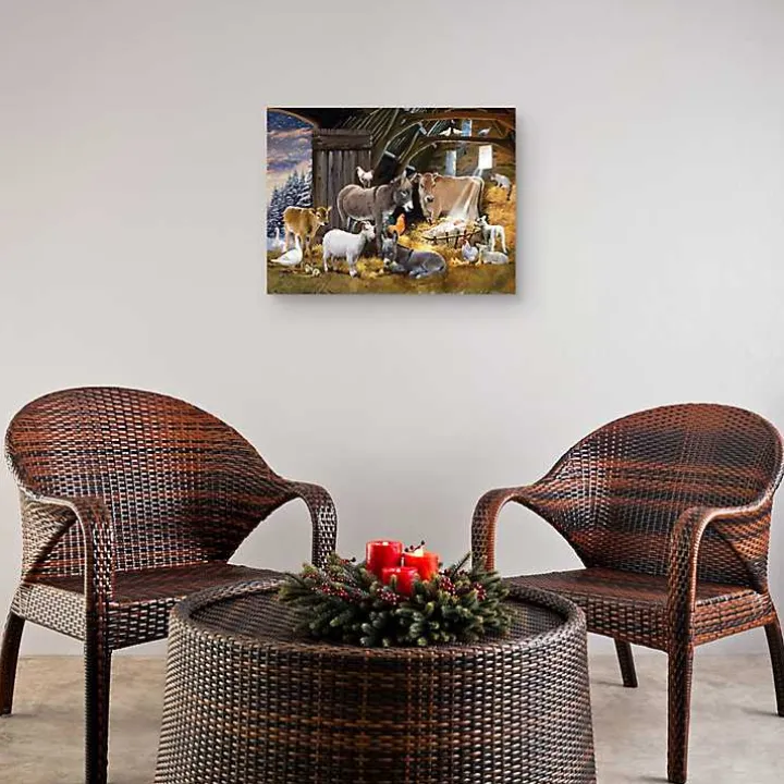 Nativity Scene Christmas Wall Art Print