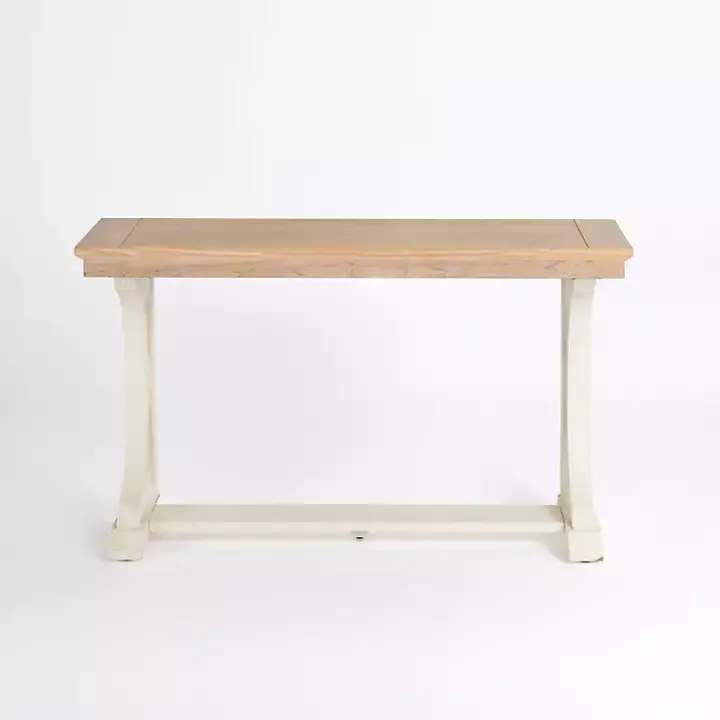 Natural & Cream Wood Bristol Console Table