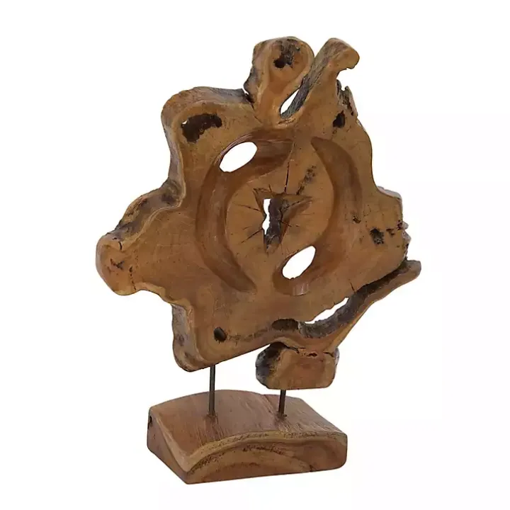 Natural Abstract Teak Wood Statue