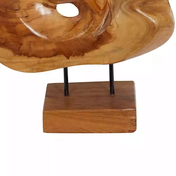Natural Abstract Teak Wood Statue