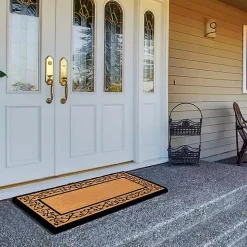 Natural and Black Abby Doormat, 48x30 in.