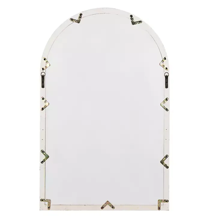 Natural Arched Pane Doors Wall Mirror