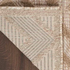 Natural Beige Diamond Indoor/Outdoor Area Rug, 4x6
