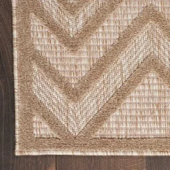 Natural Beige Diamond Indoor/Outdoor Area Rug, 4x6
