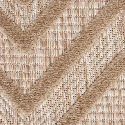 Natural Beige Diamond Indoor/Outdoor Area Rug, 4x6