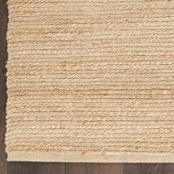 Natural Bleach Jute Reversible Area Rug, 8x10