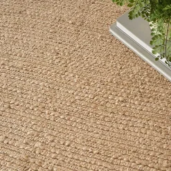 Natural Bleach Jute Reversible Area Rug, 8x10