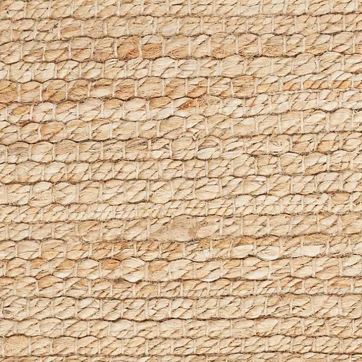 Natural Bleached Jute Area Rug, 3x5
