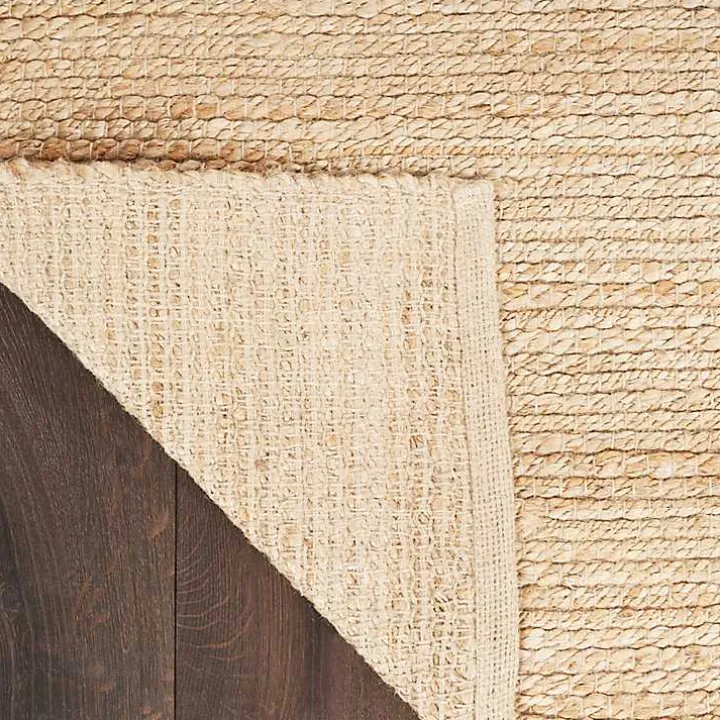 Natural Bleached Jute Area Rug, 3x5