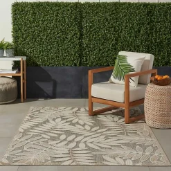 Natural Botanical Outdoor Area Rug, 6x9