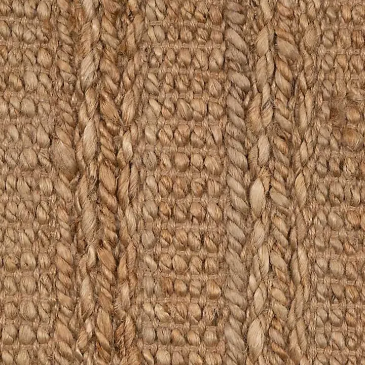 Natural Braided Jute Area Rug, 5x7
