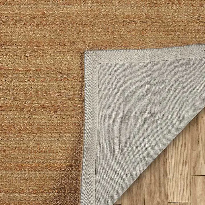 Natural Braided Jute Area Rug, 5x7