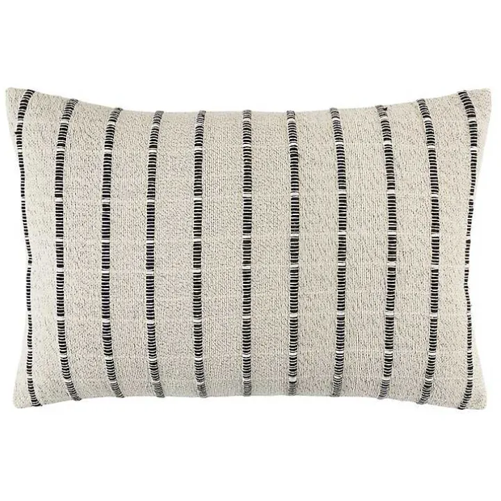 Natural Corded Cotton Lumbar Pillow