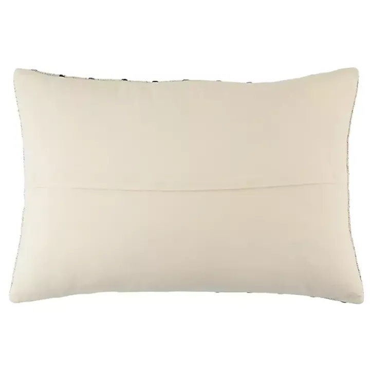 Natural Corded Cotton Lumbar Pillow