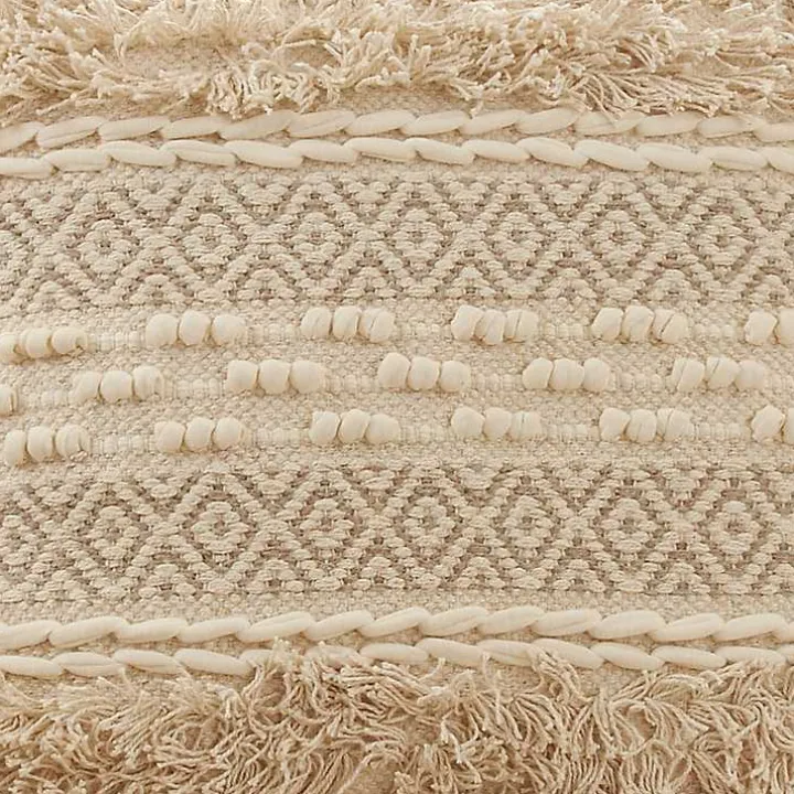 Natural Corded Moroccan Cotton Pillow