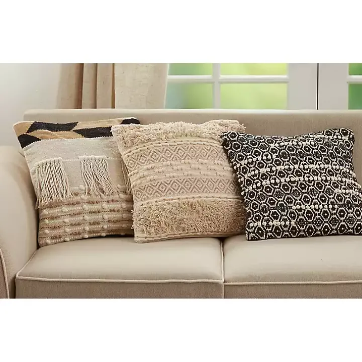 Natural Corded Moroccan Cotton Pillow