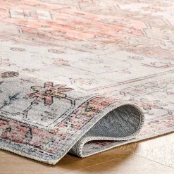 Natural Faded Vintage Washable Area Rug, 3x5