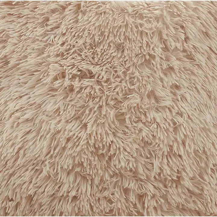 Natural Faux Fur Lumbar Pillow