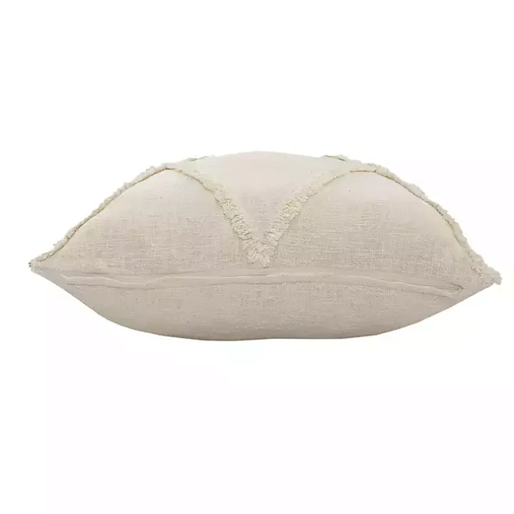 Natural Fringe Diamond Pillow, 26 in.