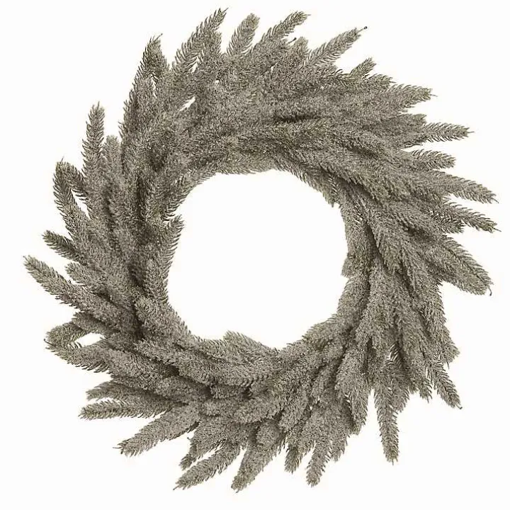 Natural Frosted Pine Branch Christmas Wreath
