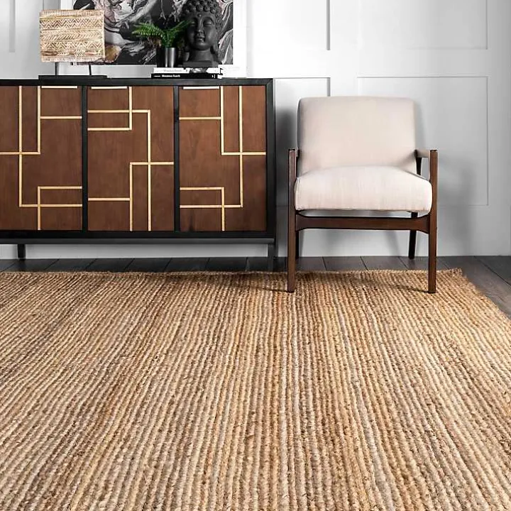 Natural Hand Woven Rigo Jute Area Rug, 10x14