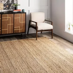 Natural Hand Woven Rigo Jute Area Rug, 10x14