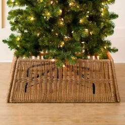 Natural Hemp Rope Woven Christmas Tree Collar