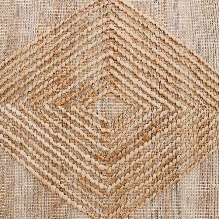 Natural Jute Diamond Modern Woven Area Rug, 5x8