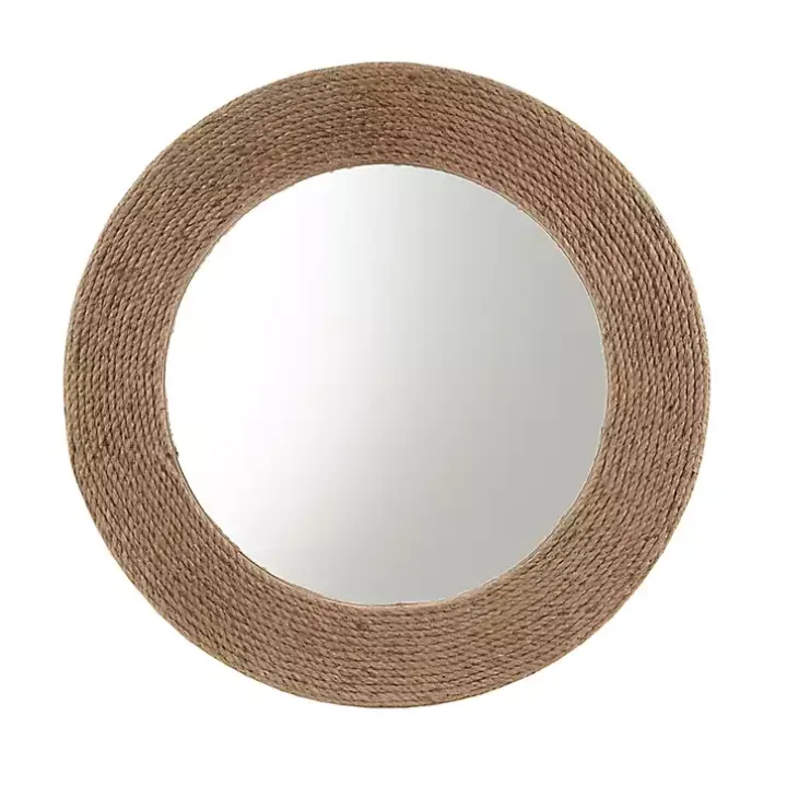 Natural Jute Round Wall Mirror