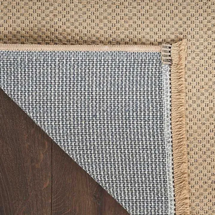 Natural Jute Solid Woven Area Rug, 5x7