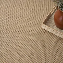 Natural Jute Solid Woven Area Rug, 7x9