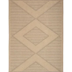Natural Jute Woven Diamond Area Rug, 3x5