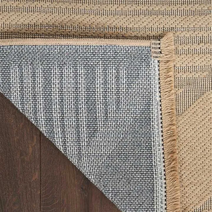 Natural Jute Woven Diamond Area Rug, 7x9