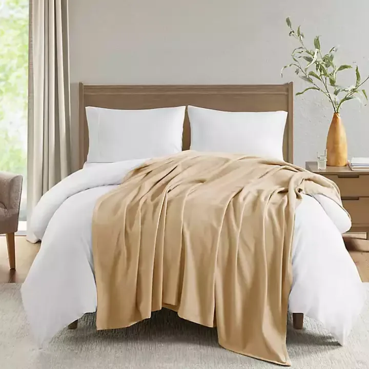 Natural Liquid Cotton Twin Blanket