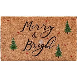 Natural Merry Bright Tree Coir Doormat, 36 in.