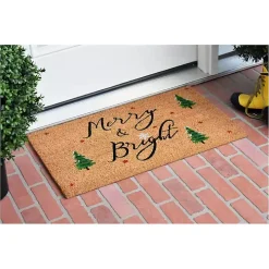 Natural Merry Bright Tree Coir Doormat, 36 in.