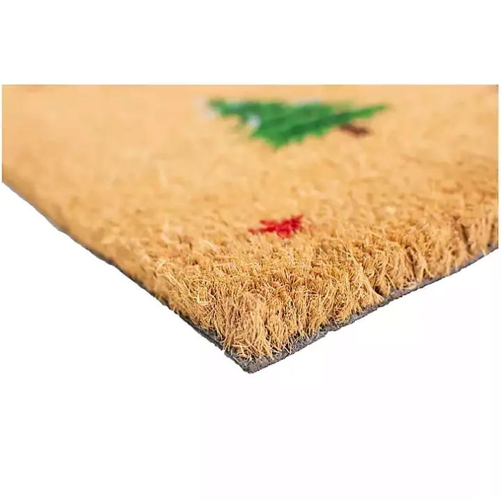Natural Merry Bright Tree Coir Doormat, 36 in.