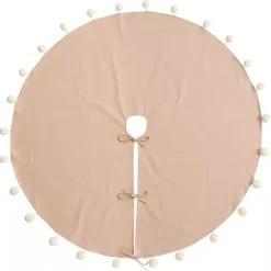 Natural Pom Pom Trim Tree Skirt