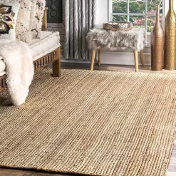 Natural Reno Woven Area Rug, 4x6