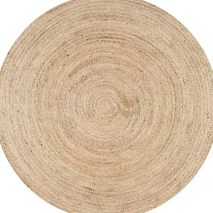 Natural Reno Woven Round Area Rug, 4 ft.