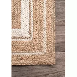 Natural Renwick Braided Border Area Rug, 5x8