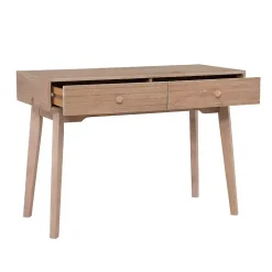 Natural Ripples 2-Drawer Wood Desk